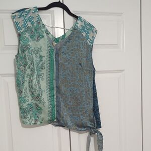 Elegant Paisley Patchwork Blouse